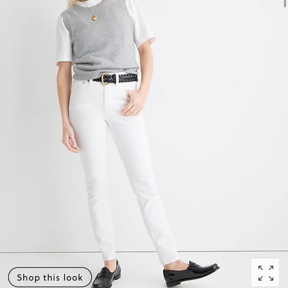 JCREW Toothpick White Skinny Jean (Size 25)